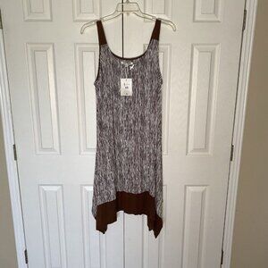 Izzy + Toby Womens XL Brown White Animal Print Sleeveless Viscose Nightgown NWT